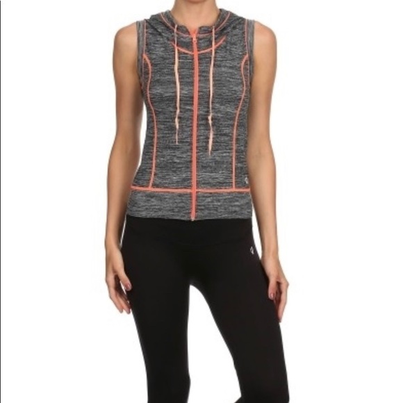 Detailed Hoodie Activewear, Charcoal color - Picture 5 of 5